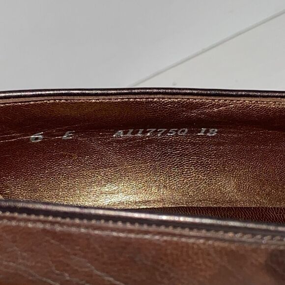 Bally Suisse Bellezza Brown Luxury Leather Snake Print Design Point Toe Pumps - Picture 12 of 17